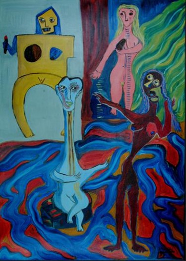 Painting titled "UNTITLED" by Sri, Original Artwork, Oil