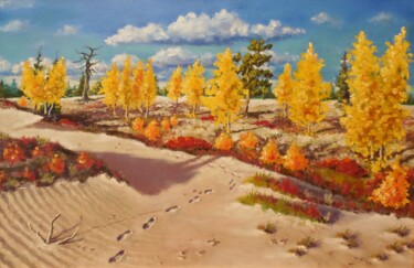 Картина под названием "Осенний Ямал" - Елена Корниенкова, Подлинное произведение искусства, Масло
