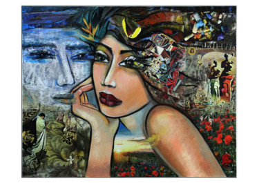 Malerei mit dem Titel "Moderne Originalkun…" von Koroush Namazi, Original-Kunstwerk, Acryl