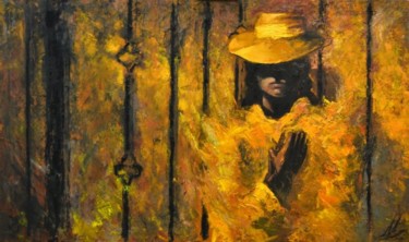 Painting titled "Midnight Lady" by Mihail Ivanov, Original Artwork