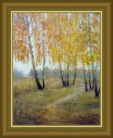 Painting titled "Березы. Московка-2…" by Korytov Sergey, Original Artwork, Oil