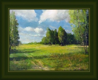 Painting titled "Грибные колки" by Korytov Sergey, Original Artwork