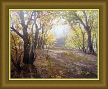 Картина под названием "Кленовая аллея" - Korytov Sergey, Подлинное произведение искусства