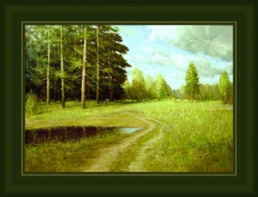 Картина под названием "На дальней станции" - Korytov Sergey, Подлинное произведение искусства