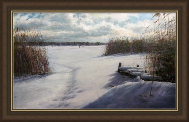 Painting titled "Озеро разлив. Тюкал…" by Korytov Sergey, Original Artwork