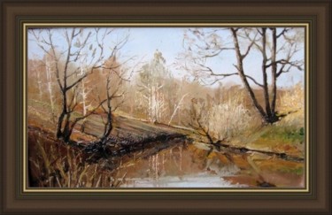 Картина под названием "Река Омь 2. Верховье" - Korytov Sergey, Подлинное произведение искусства