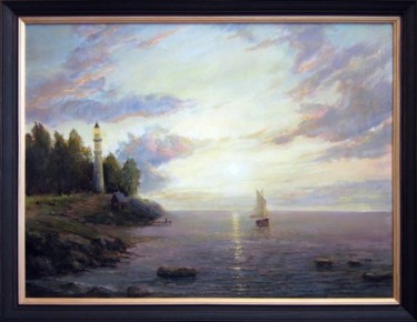 Картина под названием "Фантазия на морскую…" - Korytov Sergey, Подлинное произведение искусства