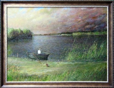 Картина под названием "Ловись рыбка" - Korytov Sergey, Подлинное произведение искусства