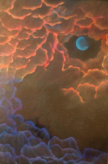 Painting titled "swirling nebula" by Jonathan Cole, Original Artwork