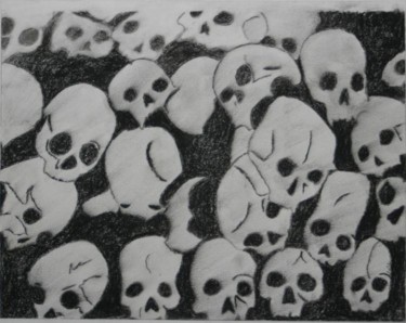 Drawing titled "Skulls" by Jonathan Cole, Original Artwork