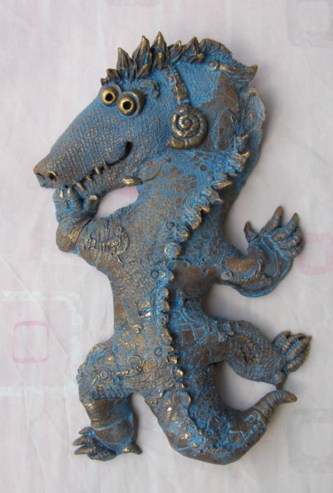 Sculpture titled "Дракон." by Konstantin I Serafima Fedorov I Krushelnitskaia, Original Artwork