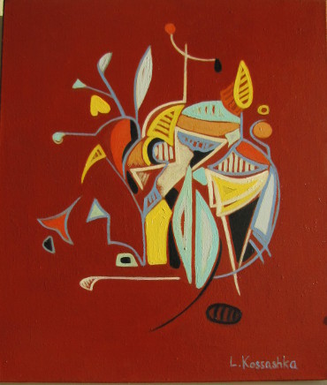 6. Anges Peinture intitulée "6. Anges" par Lubomila Kossachka (Kossashka), Œuvre d'art originale, Huile Monté sur Châssis