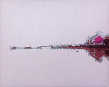 Malarstwo zatytułowany „The Fog” autorstwa Kosta Morr, Oryginalna praca, Akryl Zamontowany na Drewniana rama noszy