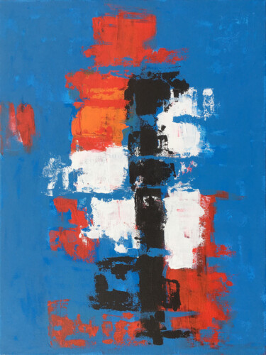 Картина под названием "Abstraction_15" - Kosta Morr, Подлинное произведение искусства, Акрил Установлен на Деревянная рама д…