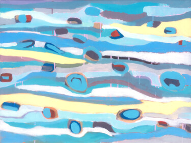 Картина под названием "Abstraction_10" - Kosta Morr, Подлинное произведение искусства, Акрил Установлен на Деревянная рама д…