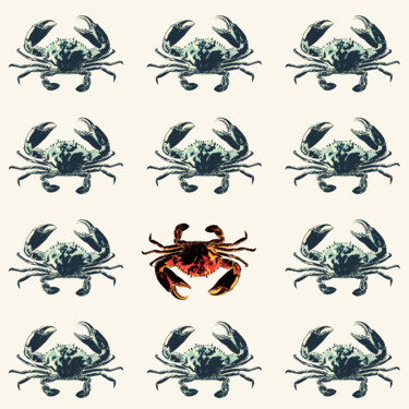"Strange Crab" başlıklı Tablo Kosta Morr tarafından, Orijinal sanat, Akrilik Ahşap Sedye çerçevesi üzerine monte edilmiş