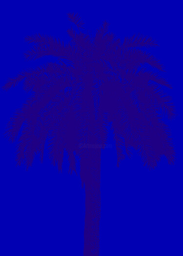 Pittura intitolato "Palm tree_2" da Kosta Morr, Opera d'arte originale, Acrilico Montato su Telaio per barella in legno