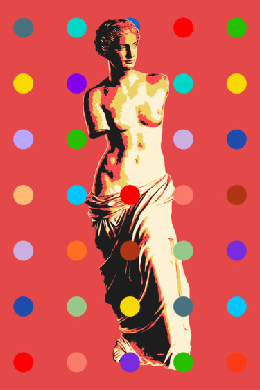 Malerei mit dem Titel "Venus de Milo" von Kosta Morr, Original-Kunstwerk, Acryl