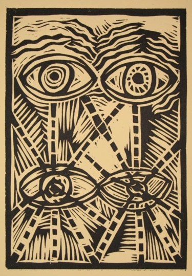 Pintura intitulada "Ojos que no ven env…" por Kardo Kosta, Obras de arte originais, Óleo