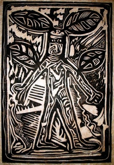 Peinture intitulée "Arbol que camina" par Kardo Kosta, Œuvre d'art originale, Huile
