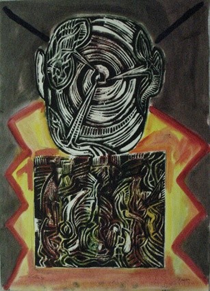 Peinture intitulée "Ego 4" par Kardo Kosta, Œuvre d'art originale, Huile