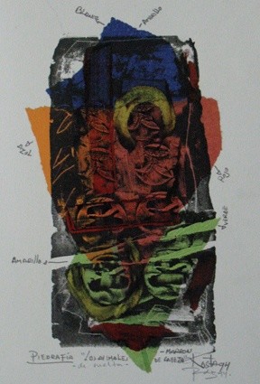 Peinture intitulée "82 Litografia" par Kardo Kosta, Œuvre d'art originale, Huile