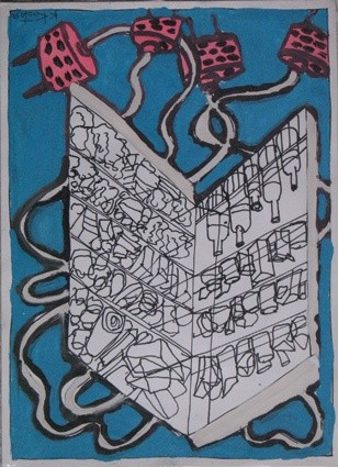 Pintura titulada "Conectados" por Kardo Kosta, Obra de arte original