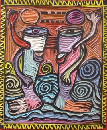 Peinture intitulée "Piernas Agua" par Kardo Kosta, Œuvre d'art originale, Huile