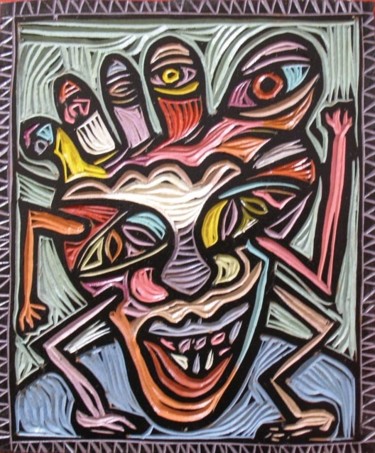 Painting titled "Pie bailando" by Kardo Kosta, Original Artwork, Oil