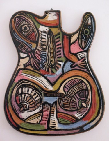 Pintura titulada "Guitarra con cuerpo…" por Kardo Kosta, Obra de arte original, Oleo