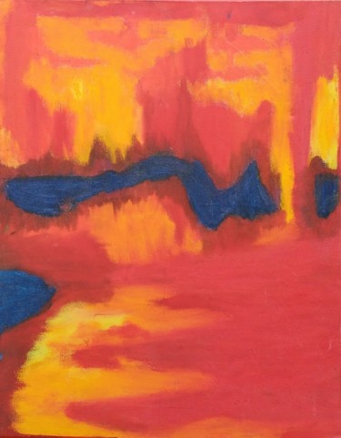 Peinture intitulée "Calor no céu" par Kosta, Œuvre d'art originale