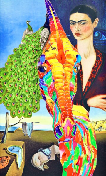 Textile Art με τίτλο "Purposefulness" από Kostyantin Malginov, Αυθεντικά έργα τέχνης, Ταπισερί Τοποθετήθηκε στο Ξύλινο πάνελ