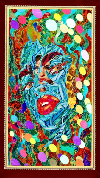 Arte tessile intitolato "Amy Winehouse" da Kostyantin Malginov, Opera d'arte originale, arazzo