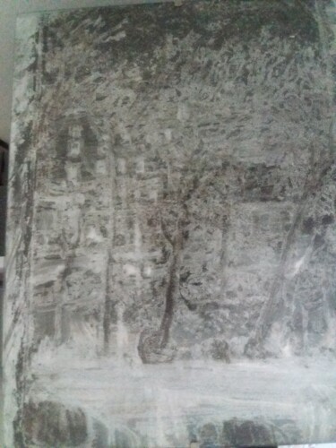 Printmaking titled "Tempête de neige no…" by Kote Mensah, Original Artwork, Lithography