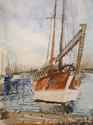 绘画 标题为“vieux bateau sur le…” 由Kote Mensah, 原创艺术品