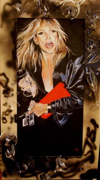 Painting titled "Heavy drinking diva" by Bababo, Original Artwork