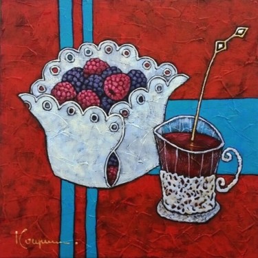 Pintura intitulada "Mixte gourmand" por Elena  Koupaliantz, Obras de arte originais, Acrílico