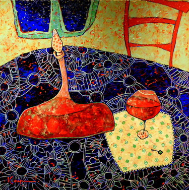 Pintura titulada "Un soir en solitaire" por Elena  Koupaliantz, Obra de arte original, Acrílico