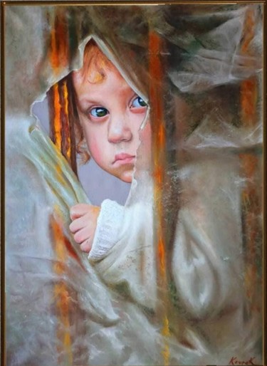 Painting titled "childhood dreams" by Mohamed Amin Kourak, Original Artwork, Oil