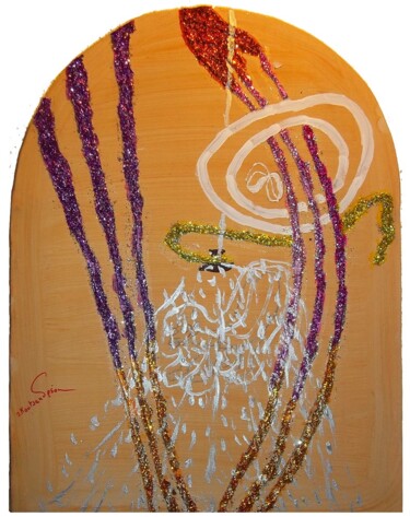 Malerei mit dem Titel "Duho- Haïti" von Koutsandréou Georges, Original-Kunstwerk, Acryl