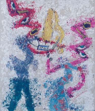 Malerei mit dem Titel "Nougat" von Koutsandréou Georges, Original-Kunstwerk, Acryl