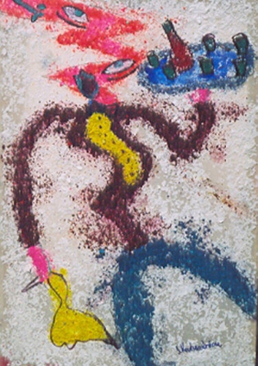 Malerei mit dem Titel "Garçon de café" von Koutsandréou Georges, Original-Kunstwerk, Acryl