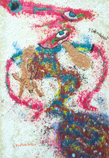 Pittura intitolato "Fourrure" da Koutsandréou Georges, Opera d'arte originale, Acrilico