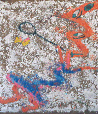 Schilderij getiteld "Papillons" door Koutsandréou Georges, Origineel Kunstwerk, Acryl