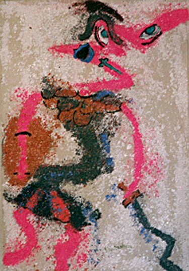 Schilderij getiteld "Ancien Grec" door Koutsandréou Georges, Origineel Kunstwerk, Acryl