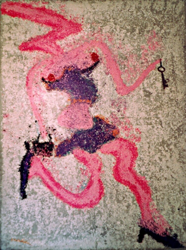 Ζωγραφική με τίτλο "Prostituée" από Koutsandréou Georges, Αυθεντικά έργα τέχνης, Ακρυλικό