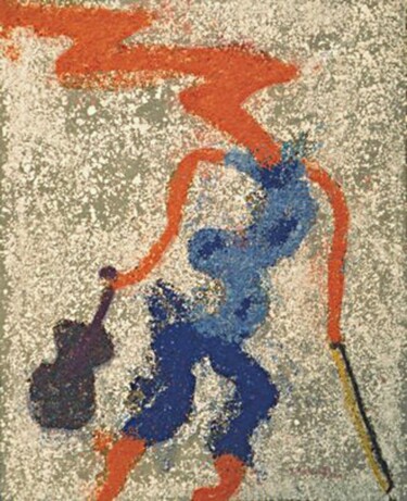 Peinture intitulée "Violoniste" par Koutsandréou Georges, Œuvre d'art originale, Acrylique