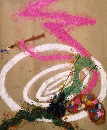 Картина под названием "Peintre" - Koutsandréou Georges, Подлинное произведение искусства, Акрил