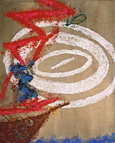 Pintura titulada "Bouteille à la mer" por Koutsandréou Georges, Obra de arte original, Acrílico