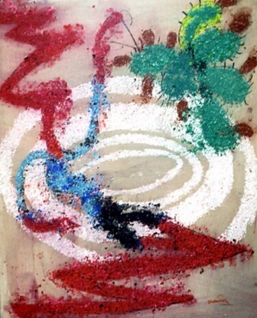 Pittura intitolato "Cactus" da Koutsandréou Georges, Opera d'arte originale, Acrilico
